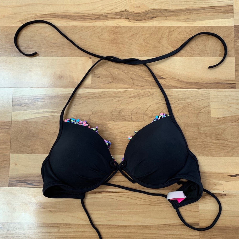 Victoria’s Secret Swim Black Push Up Halter Bikini